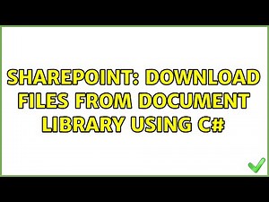 Sharepoint: Download files from document library using C# (4 Solutions!!)