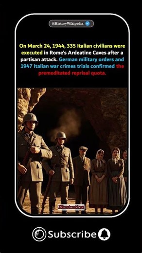 Ardeatine Caves Retaliation Killings #darkhistory