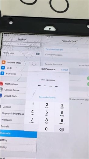 How to change passcode in old iPad Air
