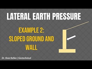 Example: Lateral Earth Pressure with Sloped Backfill and Wall | Rankine, Passive, At-Rest, Kae