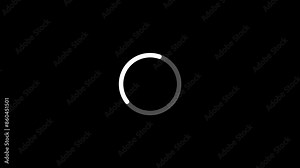 Circle Loading icon loop Loading Icon with a 60fps black background.