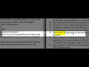 B4611 - MATLAB Questions and Answers