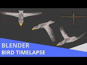 Blender - Timelapse - Modelling, Texturing and Animating a Lowpoly Bird
