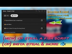 🎣 (NEW) OP Steal A Fish Script – Instant Steal, Auto Lock Base, Cash & Speed Boost! [Free Pastebin]