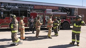 The Fire Science program at Wichita HS South recently welcomed back two former students: Oscar Saucedo, currently studying Fire Science at Butler Community College, and Kiron Patterson, who is a Wichita Fire Department firefighter. This pathway allows students to get hands-on training in high school to prepare them for a career in fire science. | Wichita Public Schools