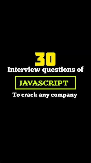 30 javascript interview questions#dsa #interiordesign #techjobs #freshersjobs #youtubeshorts #career