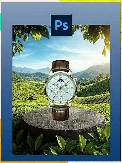 Realistic Watch Poster Design in Photoshop | Product Shadow & Background Editing Tutorial