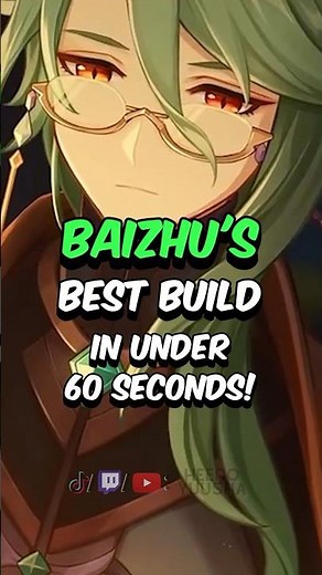 BEST BAIZHU BUILD - How to Build Baizhu in 60 Seconds #genshinimpact #genshin #hoyoverse