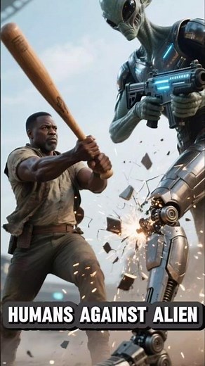 HUMANS USE PRIMITIVE TOOLS TO DEFEAT ALIENS #shorts #scifi #alien