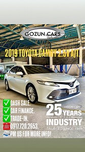 27 reactions | 2019 TOYOTA CAMRY 2.5V A/T. Available for CASH...