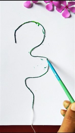 Easy Thread Painting #shorts #foryou #tranding