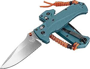 Benchmade - Adira Outdoor, Water, Fishing Knife, Plain Edge with Depth Blue Grivory Handle (18060)