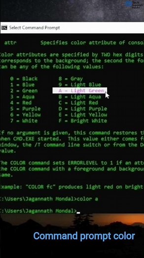 Do you know you can change Command Prompt (CMD) color using a simple command? 😲 #CMD#commandprompt