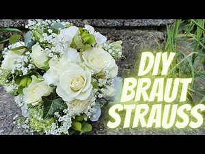 Brautstrauss weiss klassisch selber machen DIY Floristik anleitung