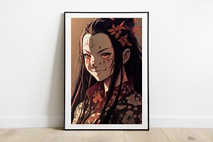 Demon Slayer Anime Poster Instant Digital Download Makes a Great Gift for Him or Her | Resize High Quality Image to Print on Merch | DS_35 - Etsy UK