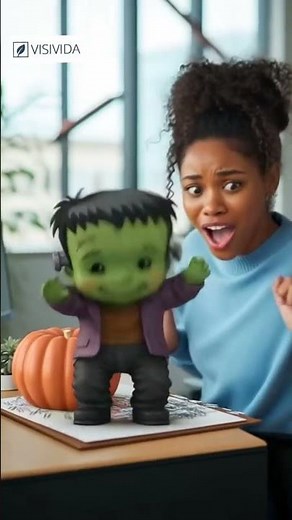 Baby Frankenstein Springs to Life in Front of Office Worker