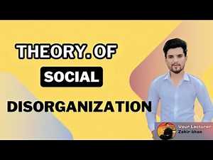Social Disorganization Theory || Criminology lecture