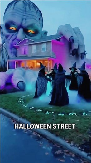 Epic Halloween Street Decorations 2025 🎃👻 | Spooky Neighborhood Tour #shorts