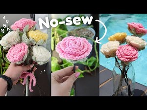 How to Crochet Roses for Beginners | Quick Project