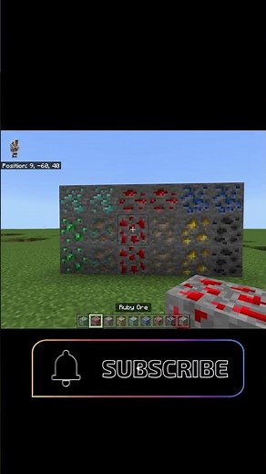 Minecraft Ruby Ore vs Original Ores #minecraft #fyp