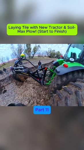 Laying Tile with New Tractor & Soil-Max Plow - Part 11