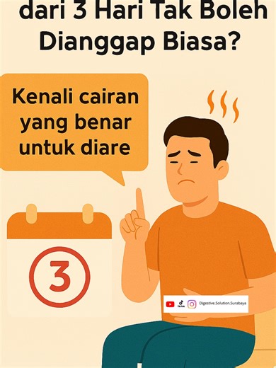 TOPIK 5 Mengapa Diare Lebih dari 3 Hari Tak Boleh Dianggap Biasa #Diare #KesehatanUsus #EdukasiPencernaan #DokterBedahDigestif #JanganTundaPeriksa #SehatBersama #UsusSehat #konsultasidokter #sehatitupilihan #digestive #digestivehealth #digestivesolutions #layanankesehatan #layanankesehatansurabaya #drhadiwinoto #drlucianawardoyo #dokterbedahdigestif #digestivesolutionsurabaya