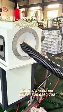 High speed corrugated pipe machine with online slotting for Australia