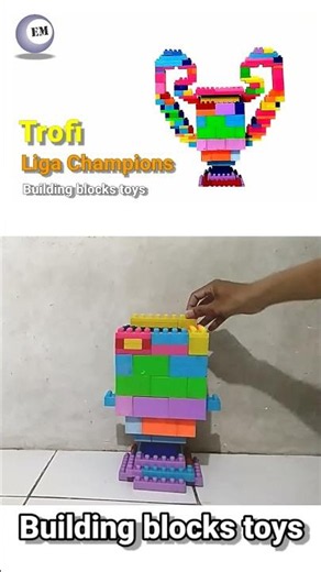 Trofi liga champions dari building blocks toys #buildingblockstoys #lego #funbuildingblocks