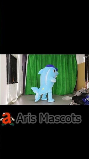 Adult Inflatable Dolphin Costume Full Body Walking Blow Up Suit