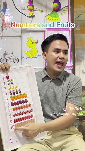 Numbers and Fruits Educational Song for Kids