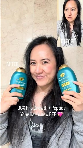 OGX Pro Growth + Peptide Shampoo & Conditioner ASMR | Satisfying Pop, Squish & Hair Transformation!