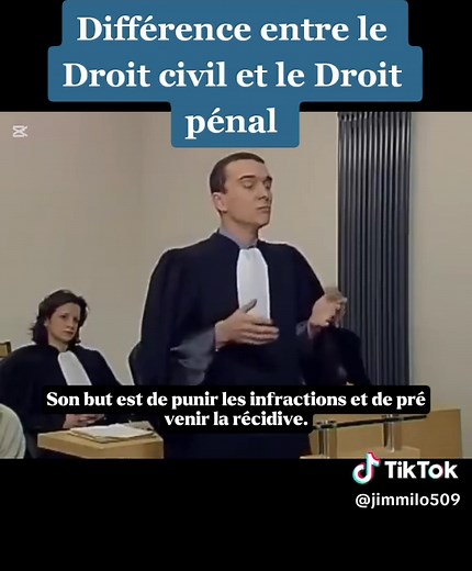 Différence entre le droit civil et le droit pénal