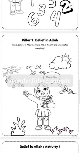 Pillars of Faith Islamic Worksheets for Kids – Trace, Color & Learn PDF Printable - Etsy