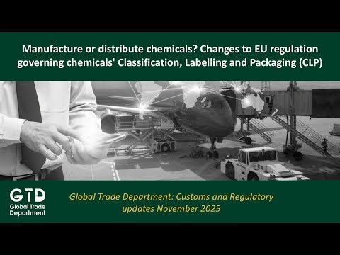 Learn about changes to EU chemicals' Classification, Labelling and Packaging (CLP) Regulation