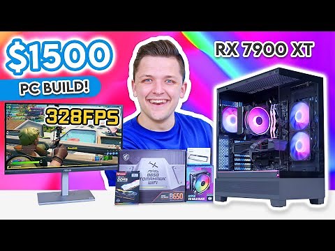 Best $1500 Gaming PC Build 2024! 😄 [Full Build Guide & Benchmarks - ft. RX 7900 XT]