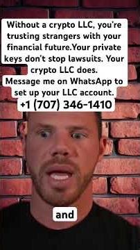 Why Crypto Investors Use LLCs for Asset Protection #crypto #xrp #llc #xrparmy #news #youtubeshorts