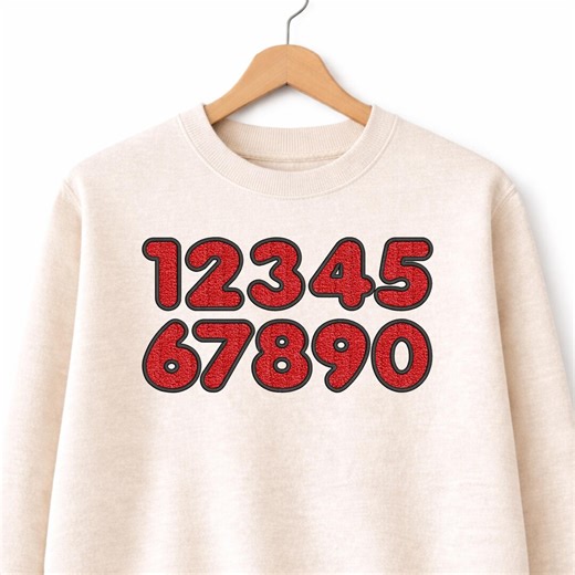 Simple Number Applique Machine Embroidery Designs, 12 Sizes, Applique Numbers Embroidery, Birthday Embroidery Numbers, BX File Included - Etsy