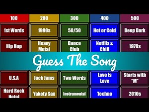 Guess the Song: BINGO-Style Music Quiz #90
