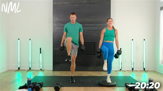 We’re hitting 6 classic strength moves with a fun twist and 2 power moves in a triset format with a rep-drop ladder. And DO NOT skip the burnout at the end… Tim didn’t know it was coming and it was one minute of pure 🔥😅 👇Here’s the workout 🔥 BUY-IN: Banded Side-To-Side Squats 1️⃣ Banded 80/20 Switch Stance Squats 2️⃣ Deficit Lunge Knee Drive 3️⃣ Toes Elevated Deadlift 4️⃣ Single Leg Calf Raise 5️⃣ Pivot Cossack 6️⃣ Dumbbell Swings 7️⃣ Lunge Jumps 8️⃣ Skaters ✅ 25 minutes ✅ Medium-heavy dumbb