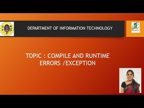 COMPILE AND RUNTIME EXCEPTION | OBJECT ORIENTED PROGRAMMING | SNS INSTITUTIONS