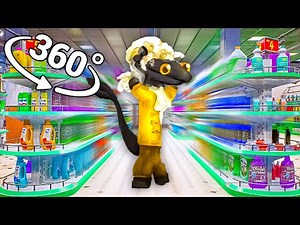 Toothless Dance, but 1715 - Supermarket in 360° Video | VR / 8K | ( Toothless Dancing Meme )