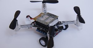 Flying drones wheel it when necessary