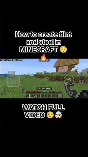 How to create flint and steel in MINECRAFT 🤯🙂