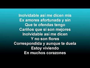 Jenni Rivera - Inolvidable (LETRA)