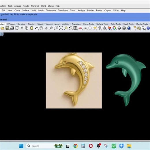 Dolphin pendant PT 2 #jewellery #cad #tutorial #free #dhurandhar2