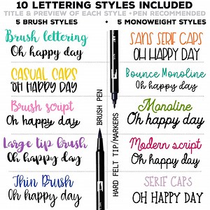 BUNDLE 370 Hand Lettering Practice Worksheets, 10 Lettering Alphabet Styles Brush/monoline for Procreate & Print, Modern Calligraphy, iPad - Etsy