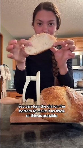 Crusty sourdough bread is no match for this bread slicer! Comment “SLICE” to get your hands on one