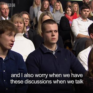 ‘When one person kills themselves it’s tragic, when you have 84 men killing themselves a week, it is a national tragedy’ This audience member says that there needs to be a multi-faceted approach to dealing with the issue of mental health. #bbcqt If you have been affected by any issues relating to mental health that were discussed in the show, feel free to visit: https://bbc.in/2CIgpTh Question Time is available for catch-up on the Iplayer: https://bbc.in/2HFvHO2 | BBC Question Time