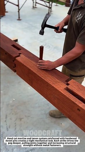Ancient Timber Locking Technique That Holds Massive Beams Solid