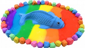 Learn colors and make aquariums from colorful Slime, baby songs | Slime & Kinetic Sand